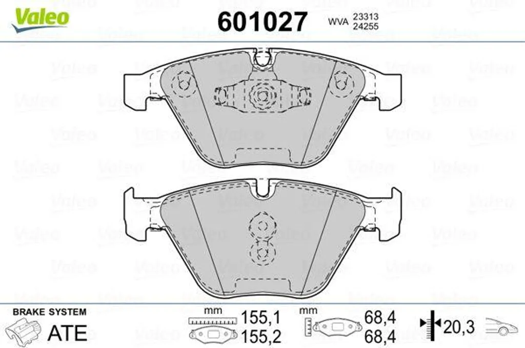 Plaquettes Valeo 601027 contre Sifflements et Freinage Mou sur BMW F30 X1