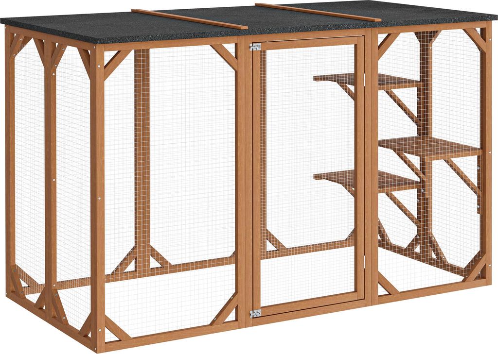 Wiltec Enclos extérieur – 180 x 80 x 111,8 cm – en Bois de Image du produit 