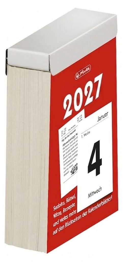 Herlitz 400208022 Herlitz Abreißkalender Gr.4 65x100mm 2027 Productafbeelding 