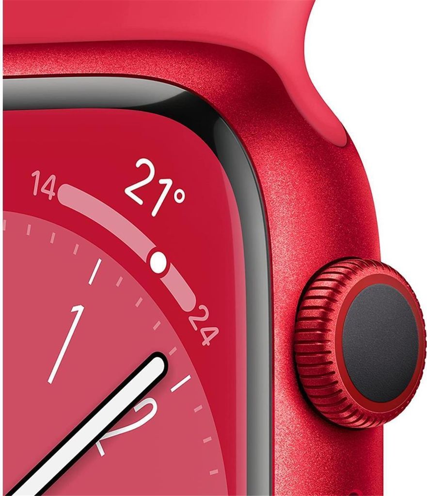 Apple Watch 8 Cell 45mm Alu (PRODUCT)RED/RED Sport Band Produktbild 8