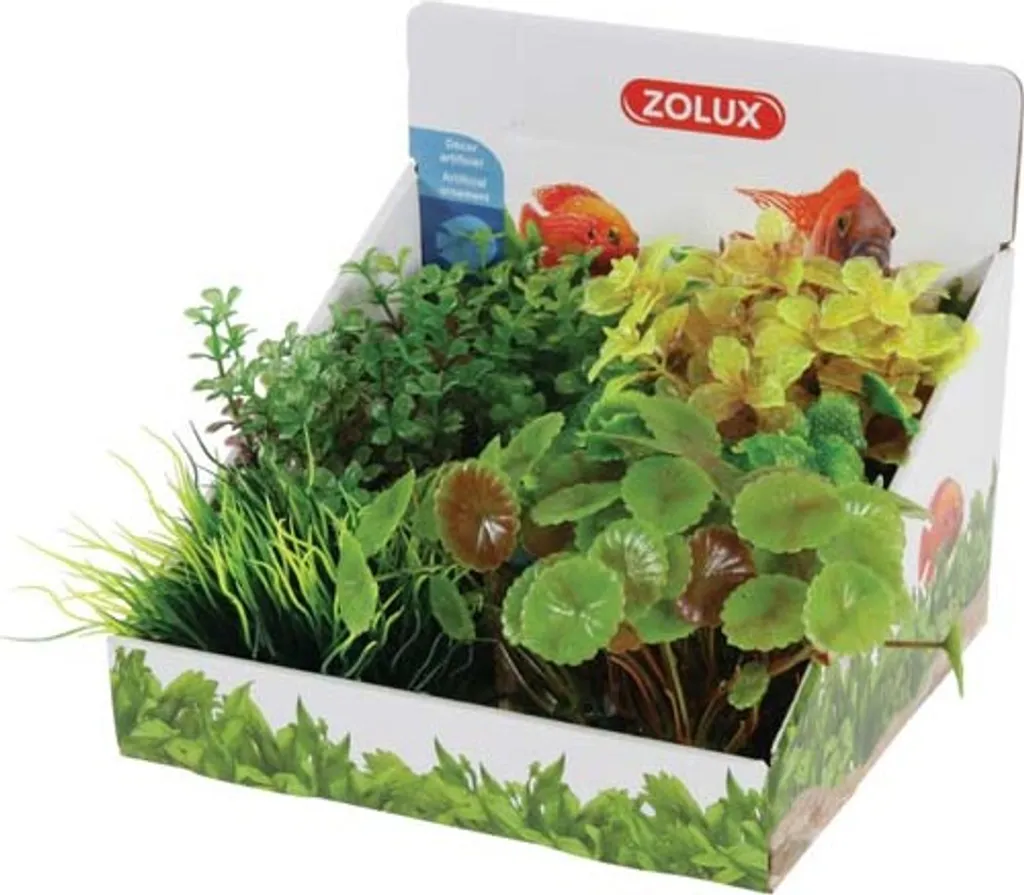 Zolux Kit 6 Piante Sintetiche 18cm Tipo B | Design Acquario Professionale