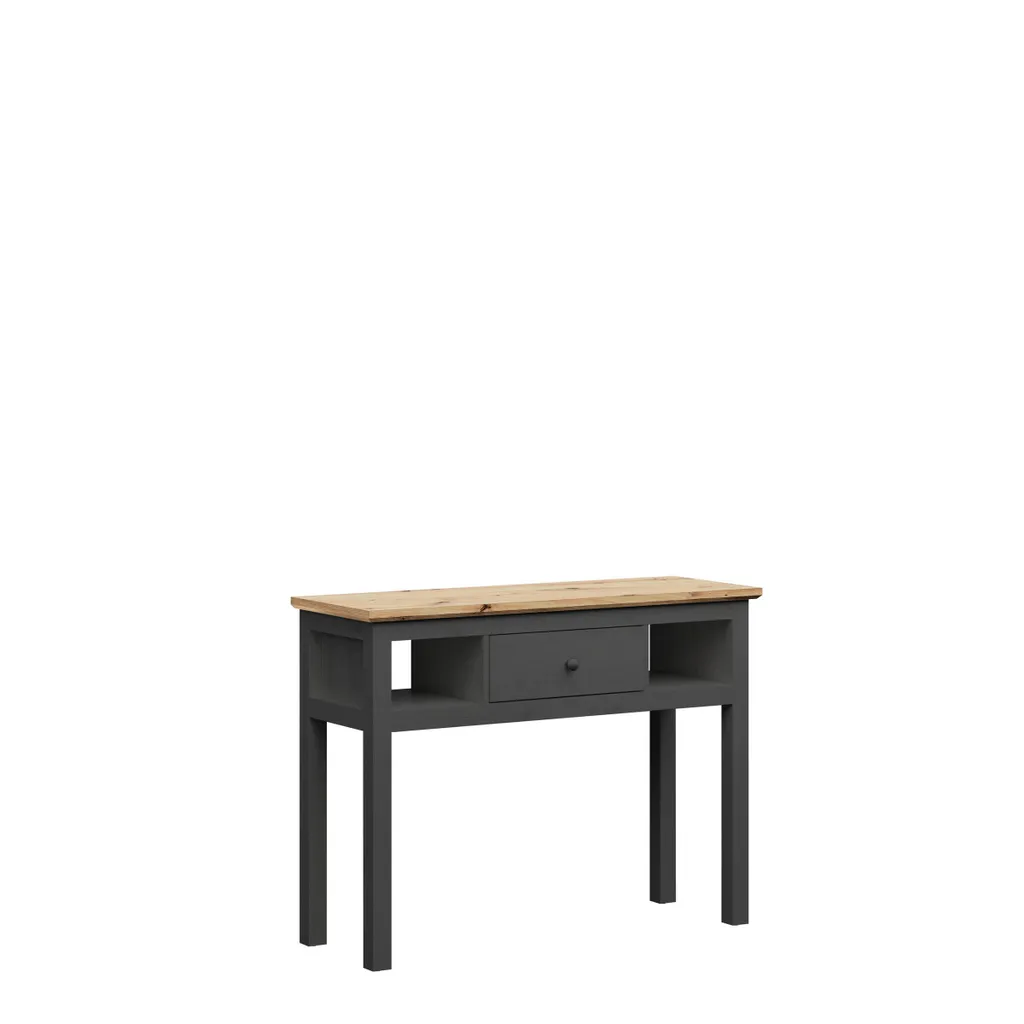 Coiffeuse Grise Bozeman 114x86x41cm - Solution Gain de Place et Rangement - 3