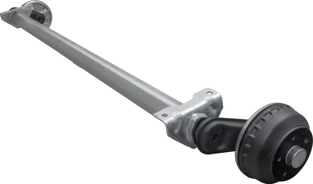 Gebremste AL-KO COMPACT Achse für schwere Anhänger und Autotransporter 1000kg 1685mm 2180mm 5x112