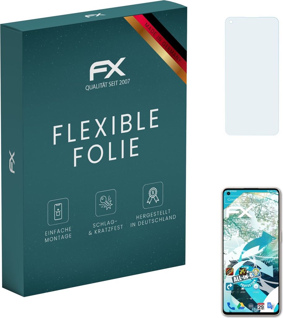 atFoliX FX-ActiFleX 3x Schutzfolie kompatibel mit Oppo Reno 8 Pro Folie