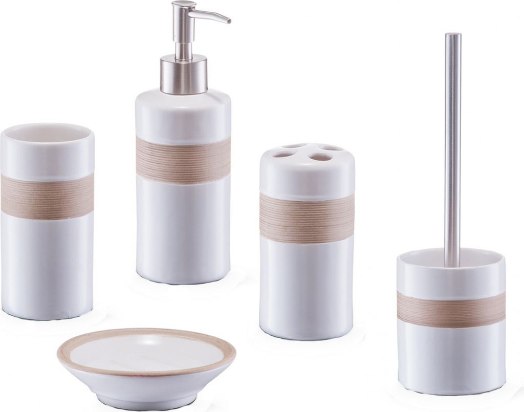 Zeller WC-Bürste, beige/braun, Keramik Ø9,5x33 Produktbild 