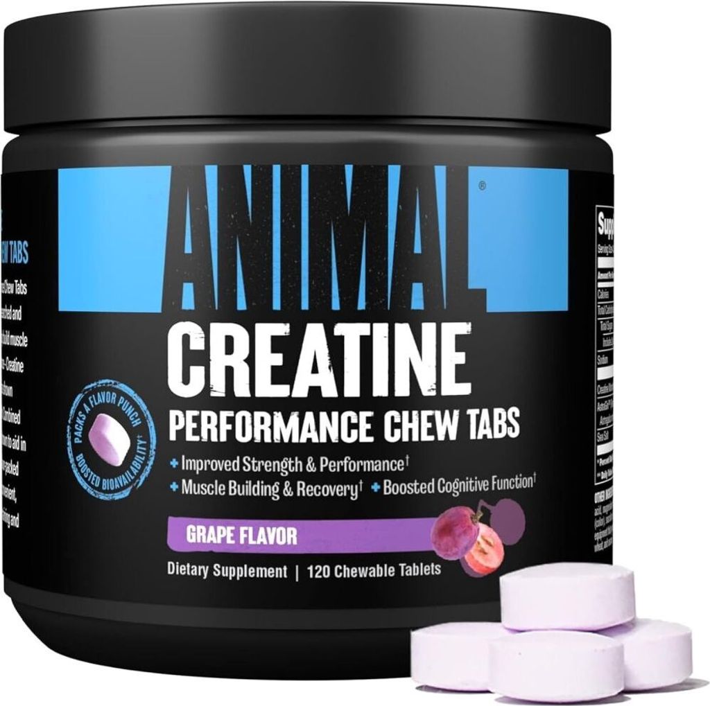 Universal Nutrition Animal Creatine Chew Tabs-120 Kautabletten Grape