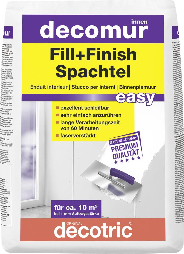 Decotric Decomur Fill+Finish Spachtel easy 10 kg Produktbild 