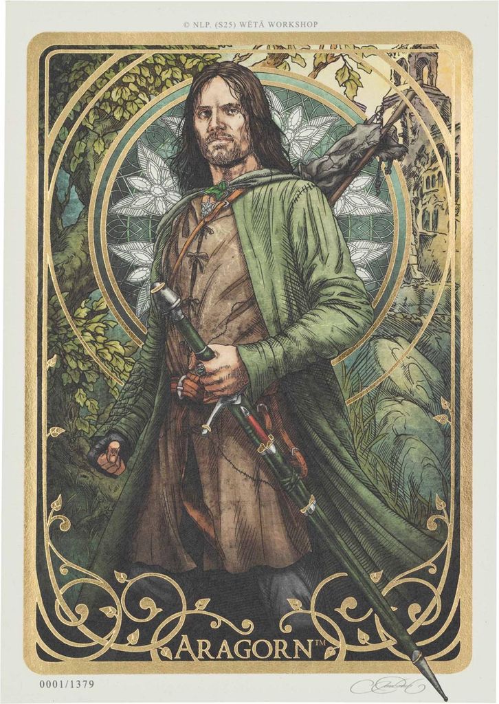 Herr der Ringe Kunstdruck Aragorn Art Card 14 x 21 cm Limited Edition