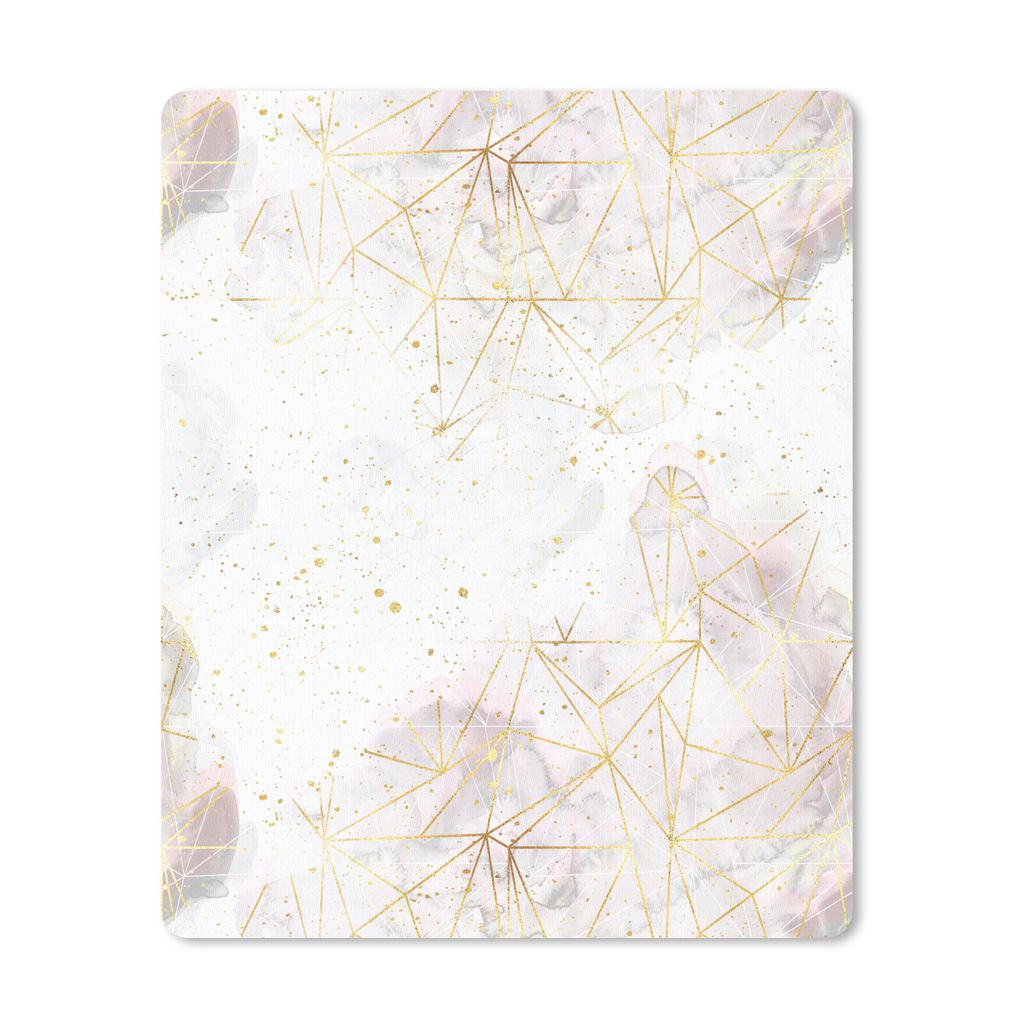 MuchoWow Mauspad Mousepad Marmor - Geometrie - Gold 30x40 cm - Mousepads - Maus Mat - Pad - Mausunterlage - Mausmatten