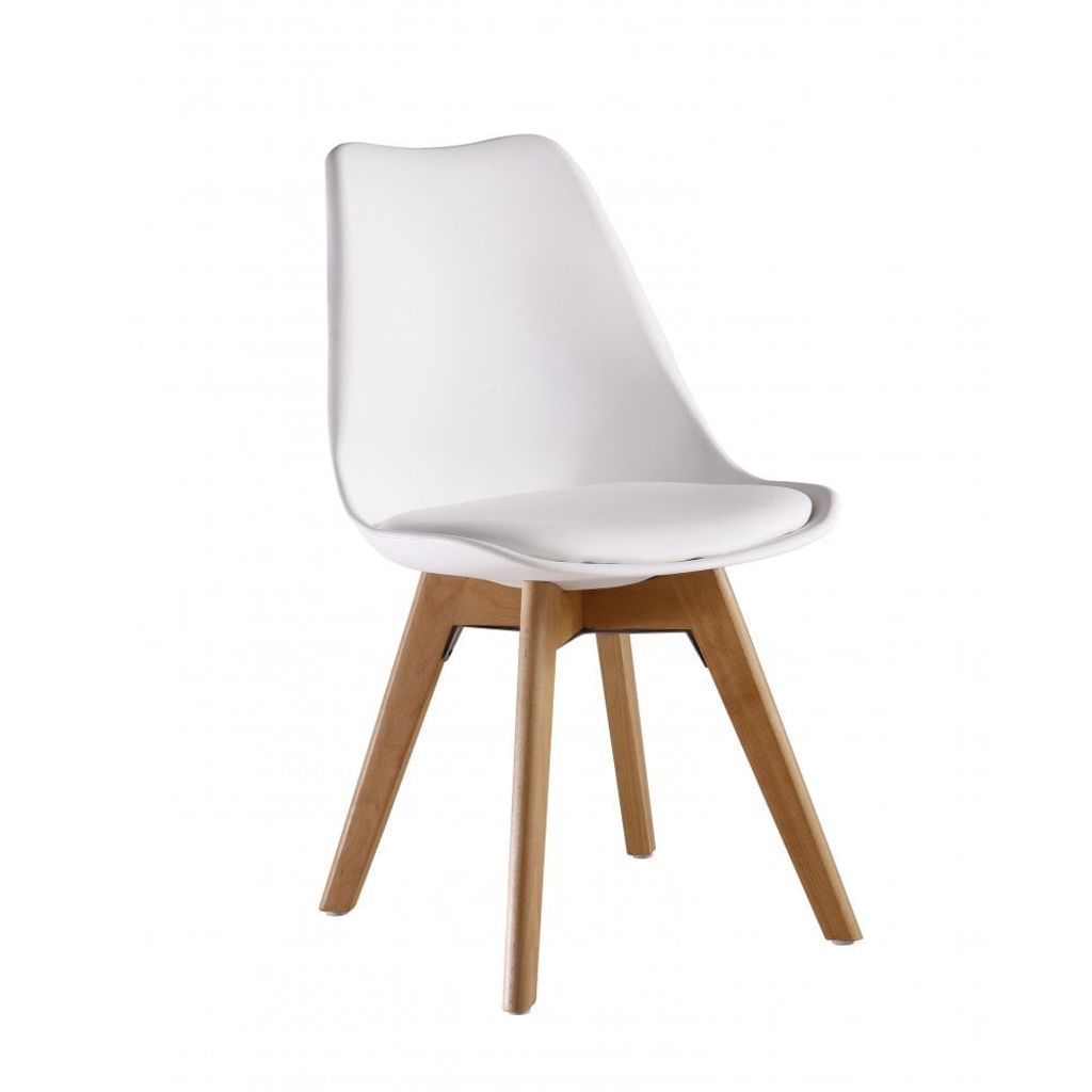 Life Interiors Lorenzo Retro Esszimmerstuhl – Gepolsterter Sitz aus Kunstleder – Einzeln