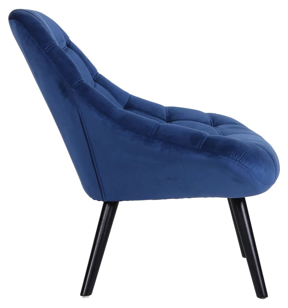 Fauteuil Confortable Velours Bleu Danios - Solution Déco Salon Design - 9