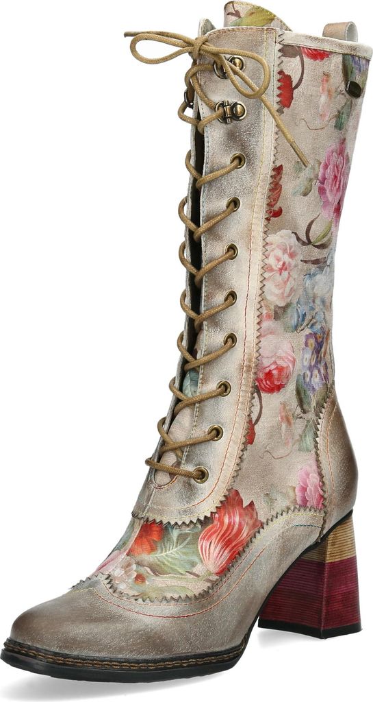 Laura Vita Schnürstiefel Beige Produktbild 