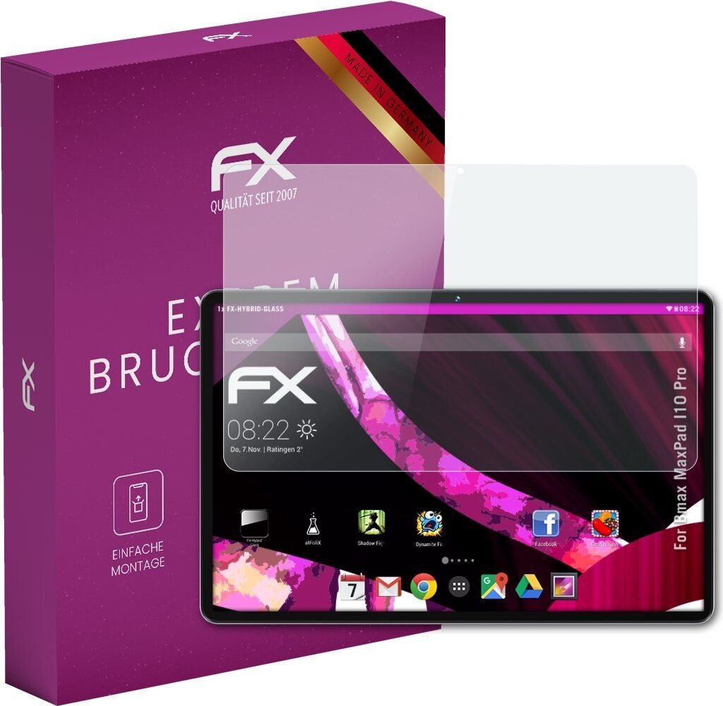 atFoliX FX-Hybrid-Glass Displayfolie kompatibel mit Bmax MaxPad I10 Pro Glasfolie