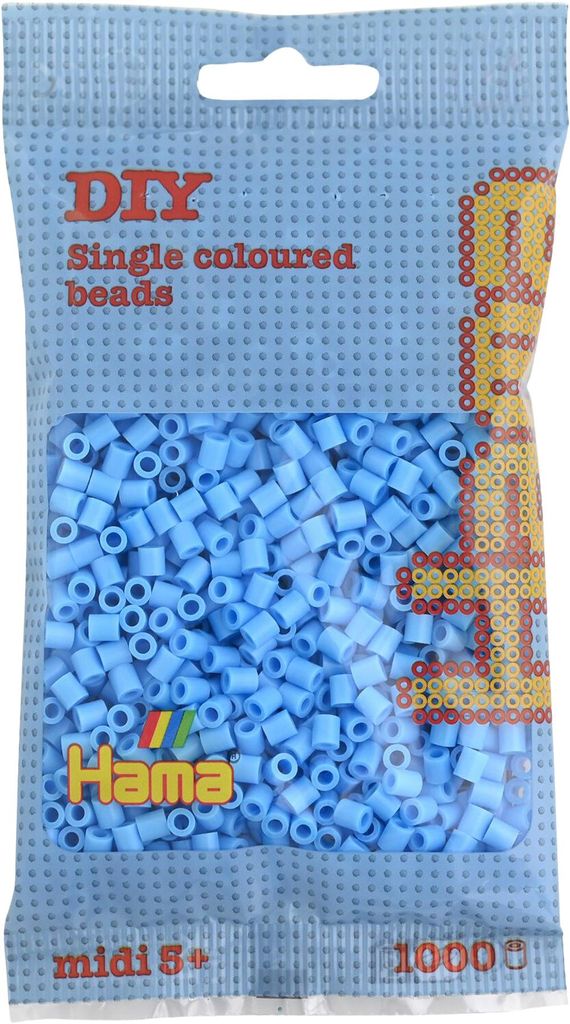 Hama 207-46 Hama Bügelperlen midi, pastell-blau, im Beutel Immagine del prodotto 
