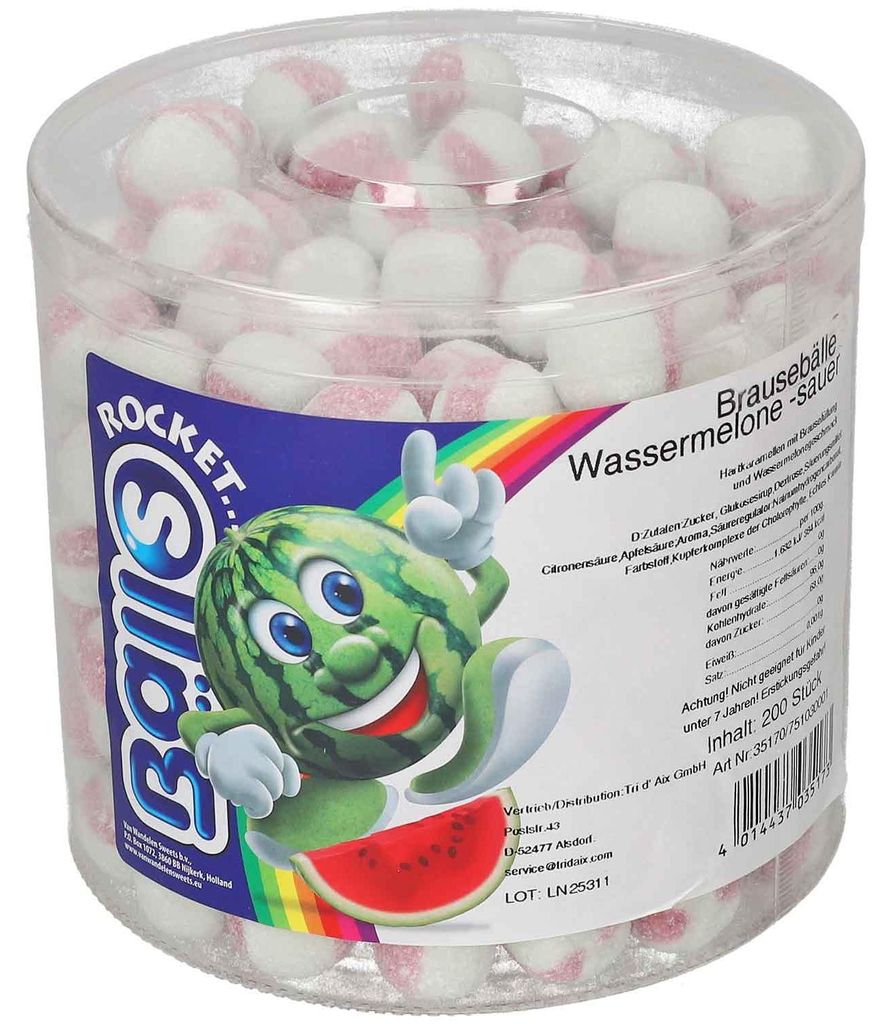 Rocket Balls Balles effervescentes au goût de pastèque Image du produit 