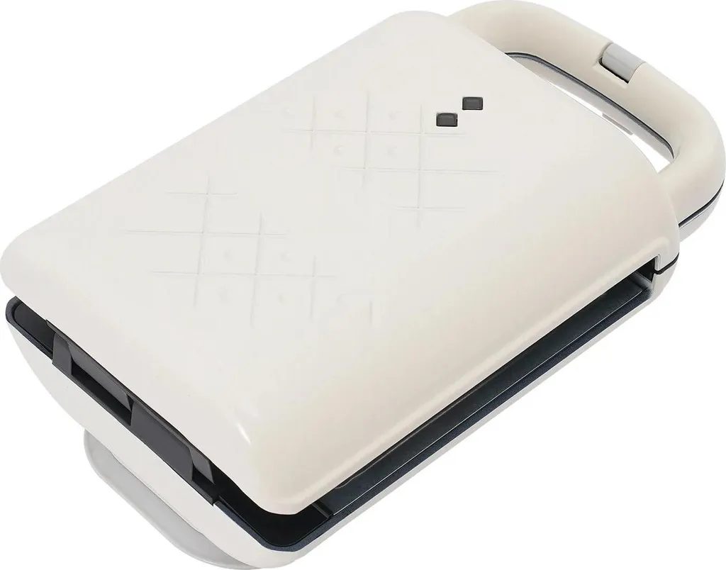 Macchina Sandwich e Waffle 2 in 1 Bianco - Piastra 650W Antiaderente - 7