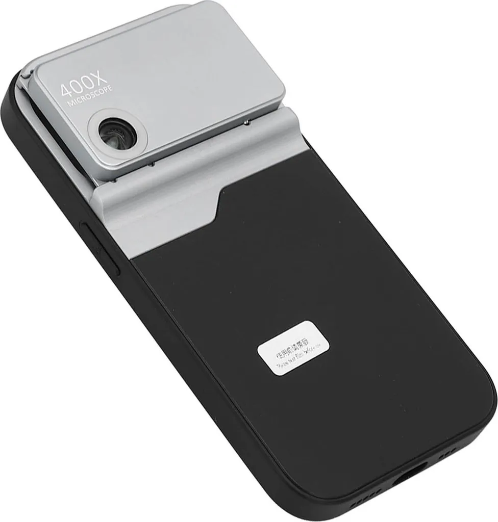 Microscope pour iPhone 14 Pro, Objectif Haute Résolution 400x avec LED