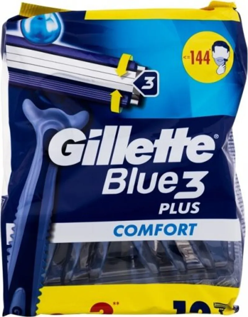 Rasoirs Jetables Gillette Blue 3 Comfort pour Homme - Lot de 12 Pièces