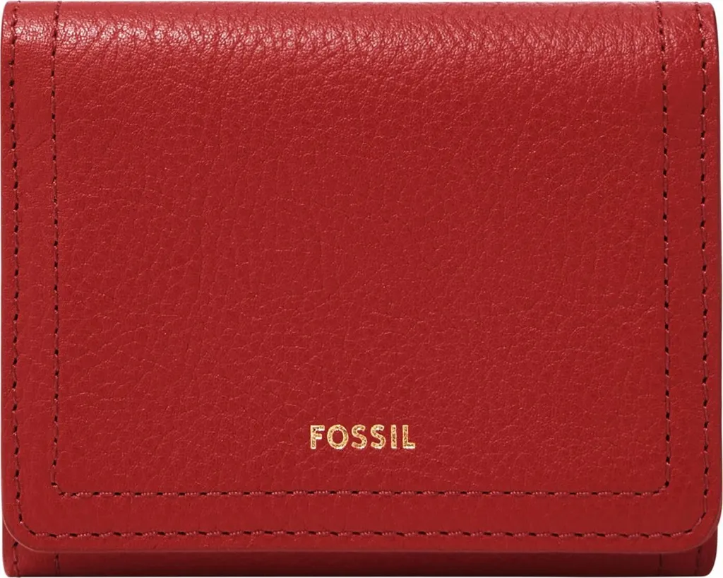 FOSSIL portafoglio Logan Trifold Garnet rosso