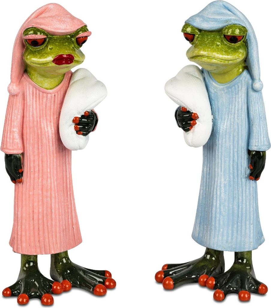 formano set di 2 statuette di rana divertente berretto da Immagine del prodotto 