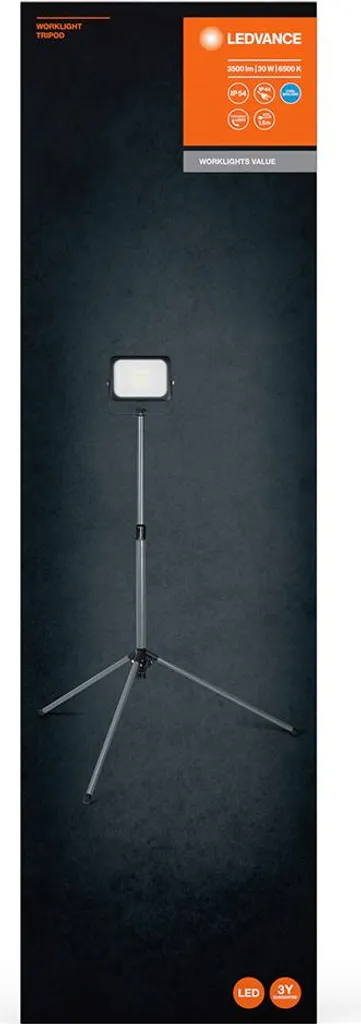 Projecteur LED pour travaux extérieurs 30W Worklight sur pied noir