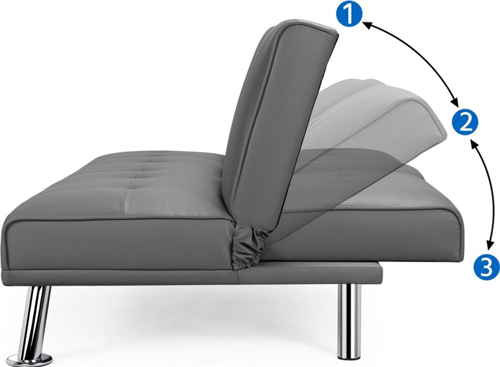 Yaheetech 3er-Sofa Schlafsofa Couch mit Tassenhalter Produktbild 8