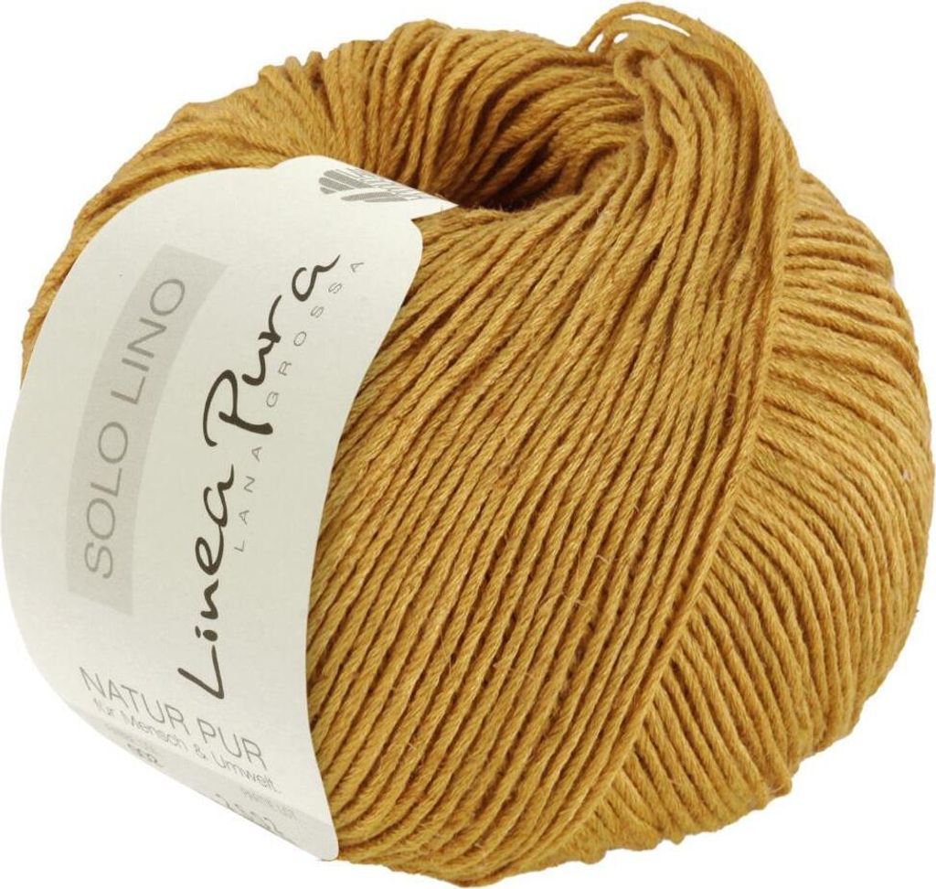 Lana Grossa SOLO LINO (Linea Pura), Farbe:070 - Senfgelb