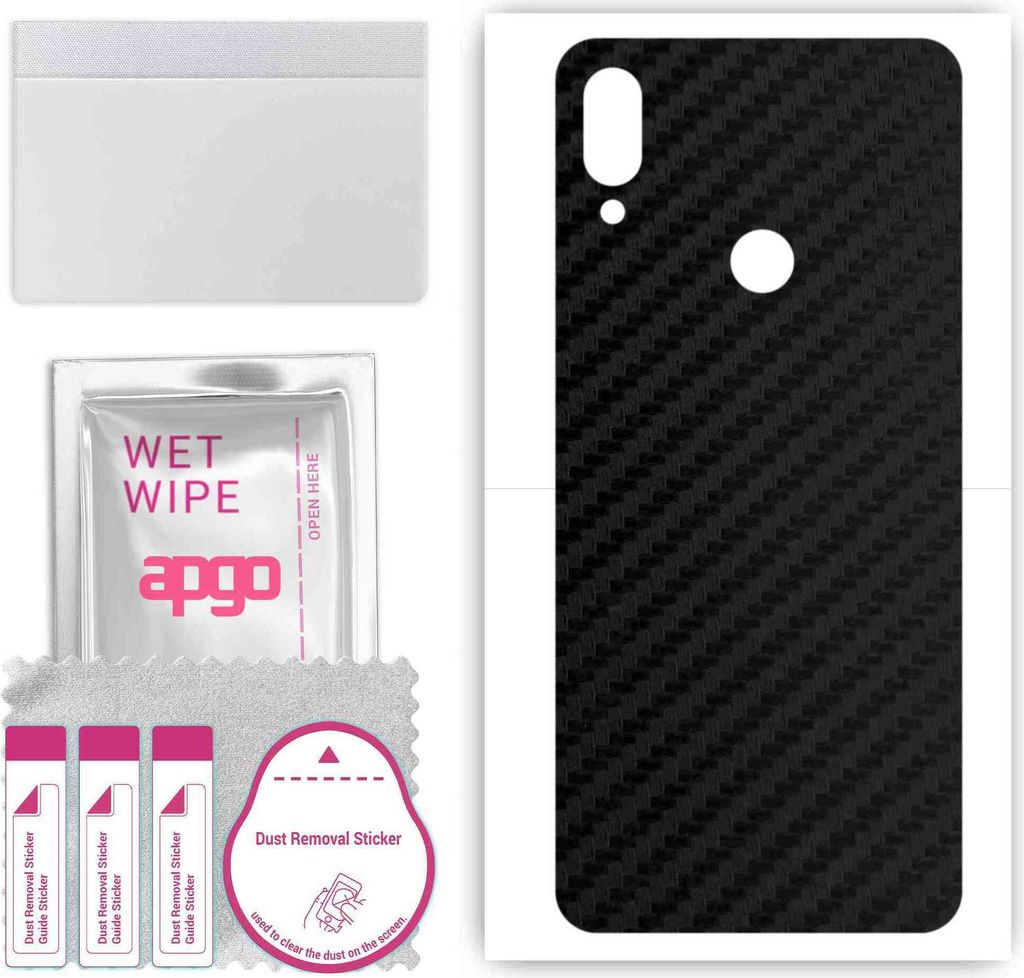 apgo Rückseite Schutzfolie, Skin, kompatibel mit Xiaomi Redmi Note 7S, Hinten Displayschutzfolie aus Vinylfolie, kratzfest, einfache Montage - Sch...