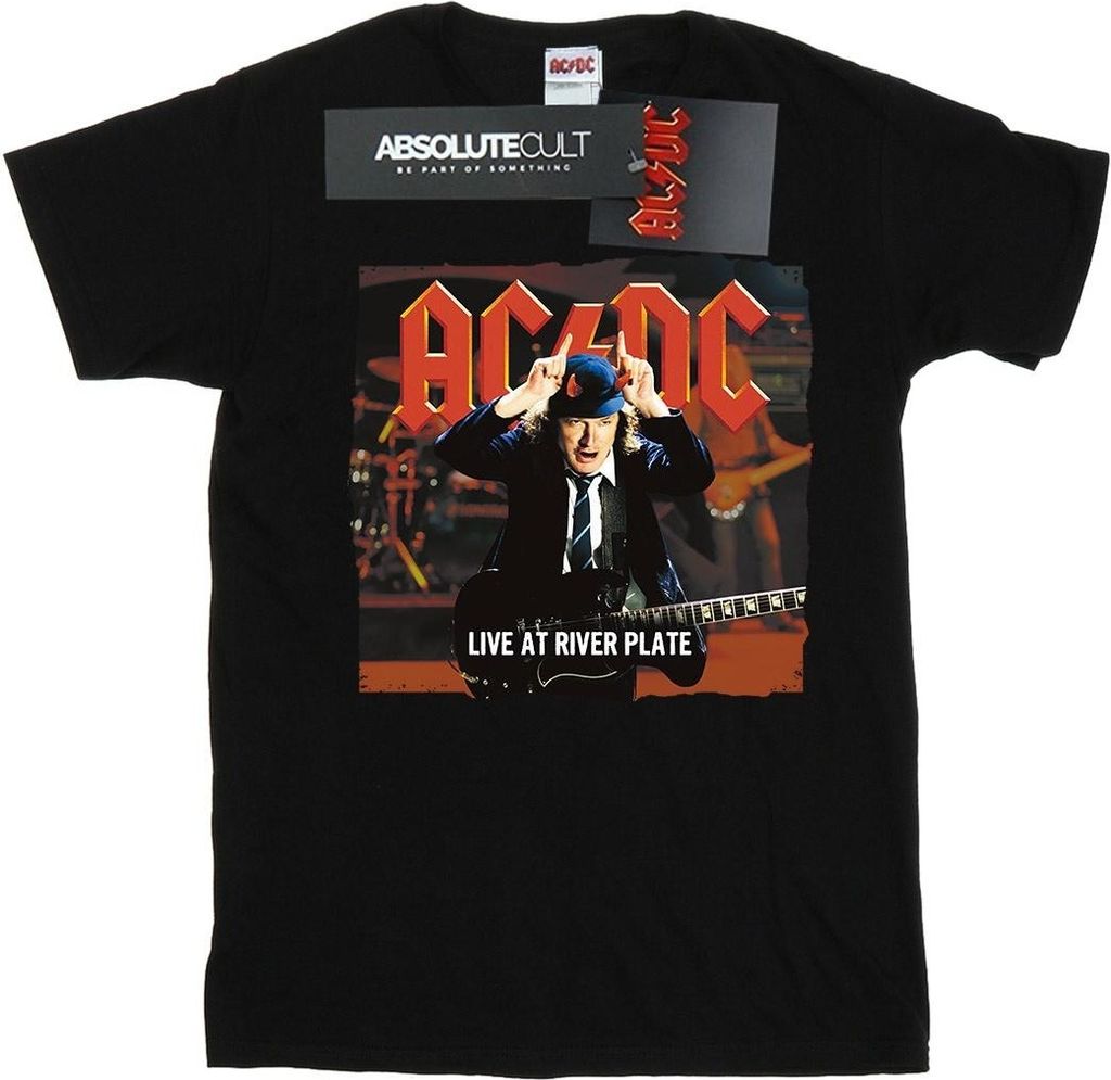 AC/DC - "Live At River Plate Columbia Records" T-Shirt für Herren BI6728 (XXL) (Schwarz)
