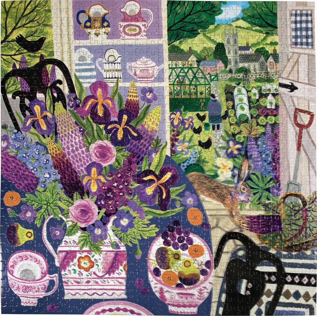 eeBoo Puzzle Lavender Kitchen - 1000 Teile Landschaft Puzzleteile