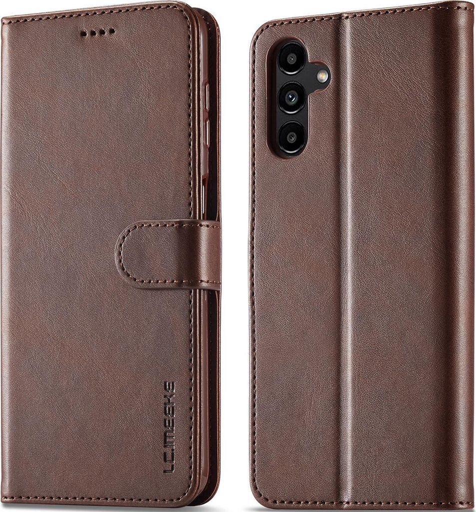 Hülle für Samsung Galaxy A35, Klapphüllen Brieftasche Leder Magnetverschluss Ständer Schutzhülle Braun