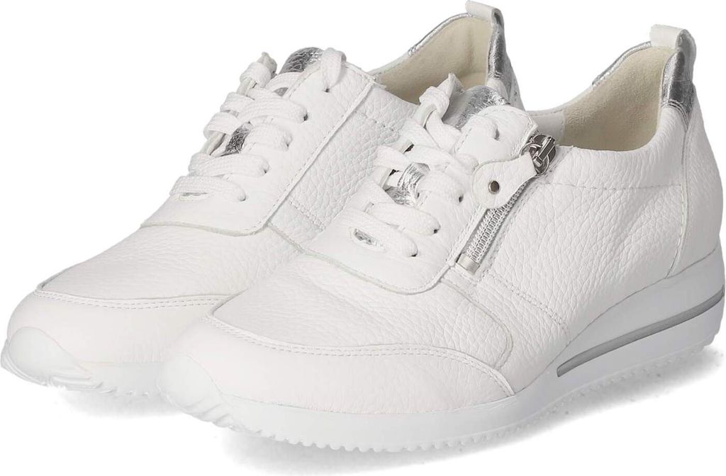 Waldläufer Damen Low Sneaker HIMONA Weiß Glattleder  Größe: Produktbild 