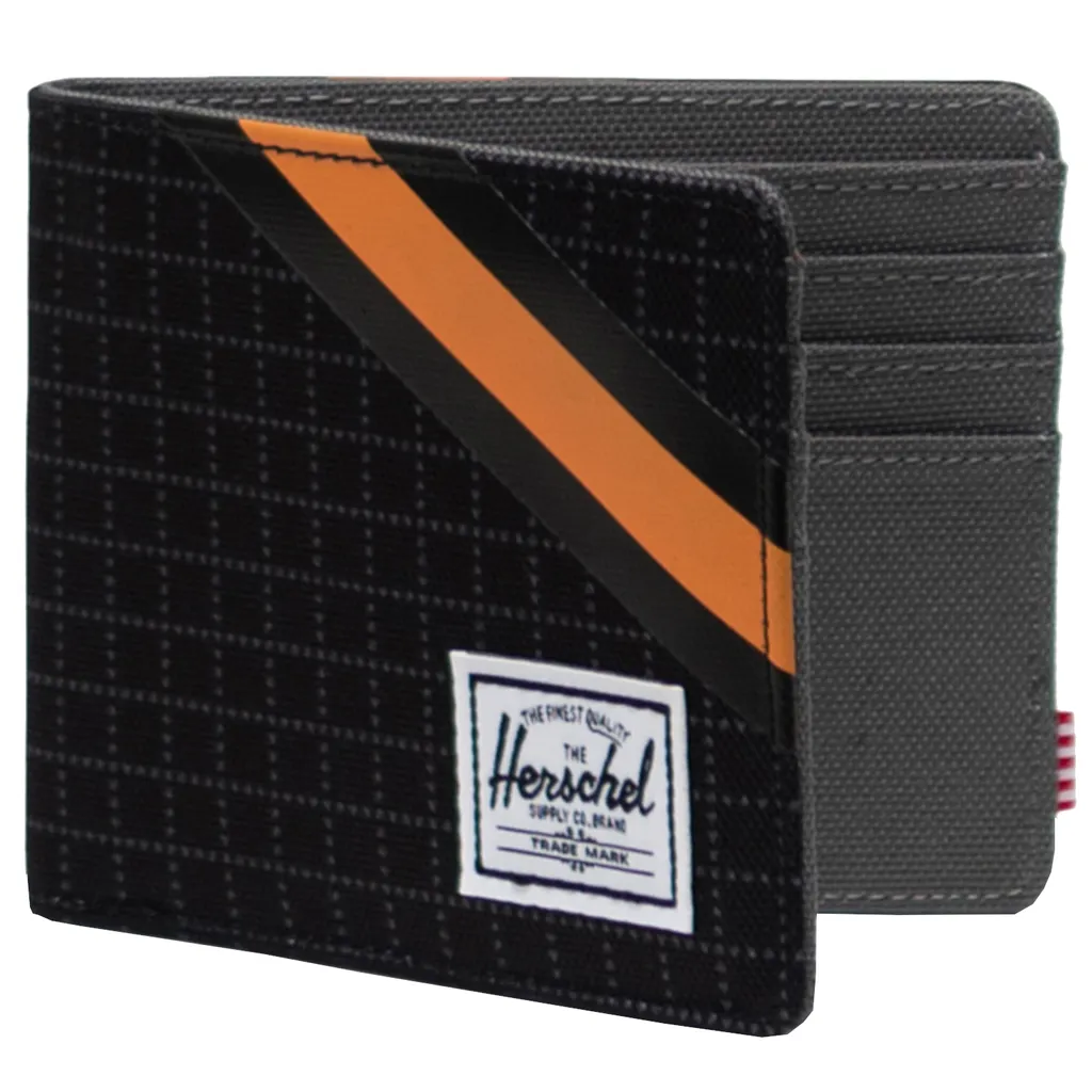 Portefeuille homme en toile Herschel Roy noir avec rangements multiples