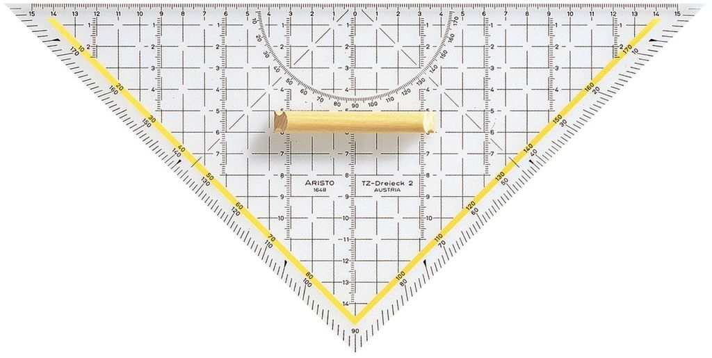 Aristo TZ-Dreieck 32,5 cm mit Holzgriff,Facette an Produktbild 