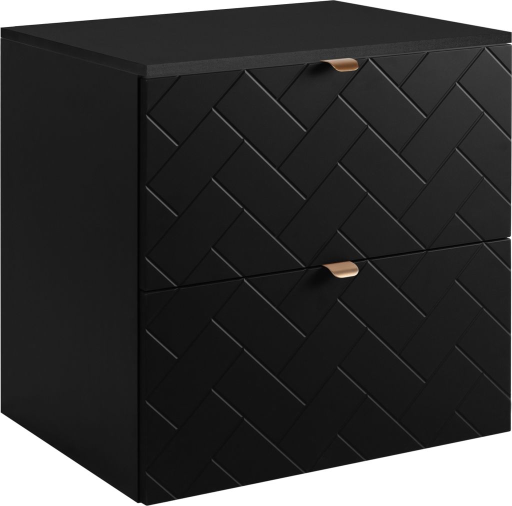 RODAN | Waschbeckunterschrank 60 cm - Schwarz Matt - Produktbild 