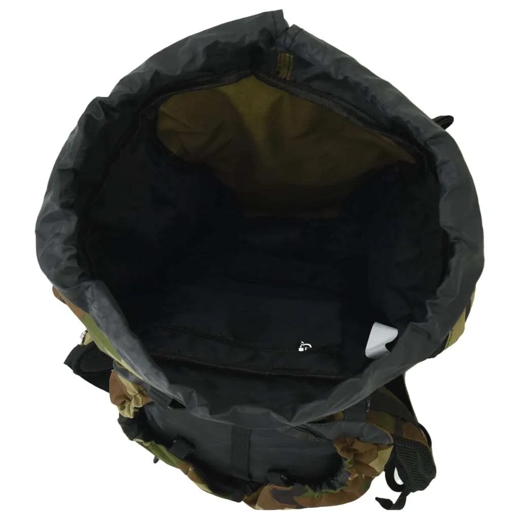 Sac à dos 80 L spacieux pour longues randonnées camouflage vert tissu Oxford - 6