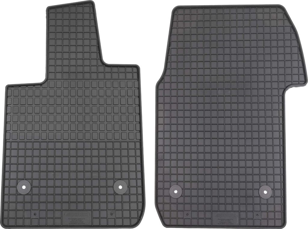 für VW T7 ab 11/2021, Führerhaus 2-Sitzer, Passform Gummimatten, 2-teilig, Allwettermatten Gummifußmatten |PETEX