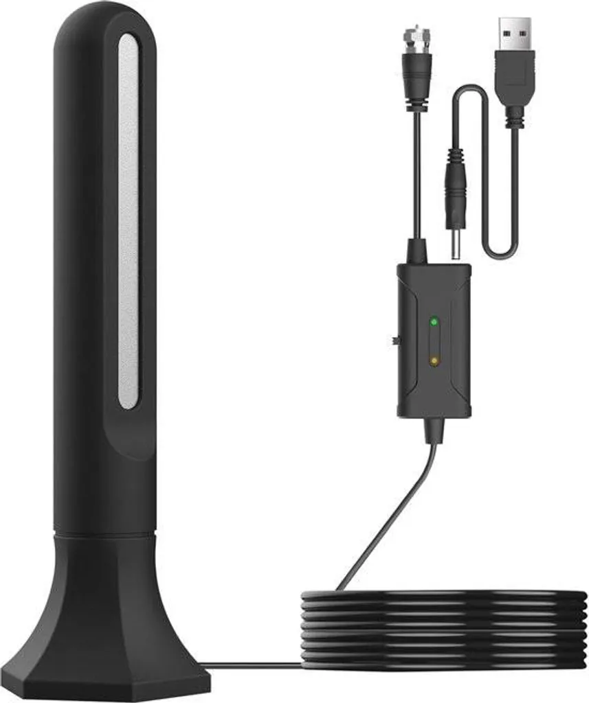 Antenne TV amplifiée à rotation 360° pour réception optimale 4K - 2