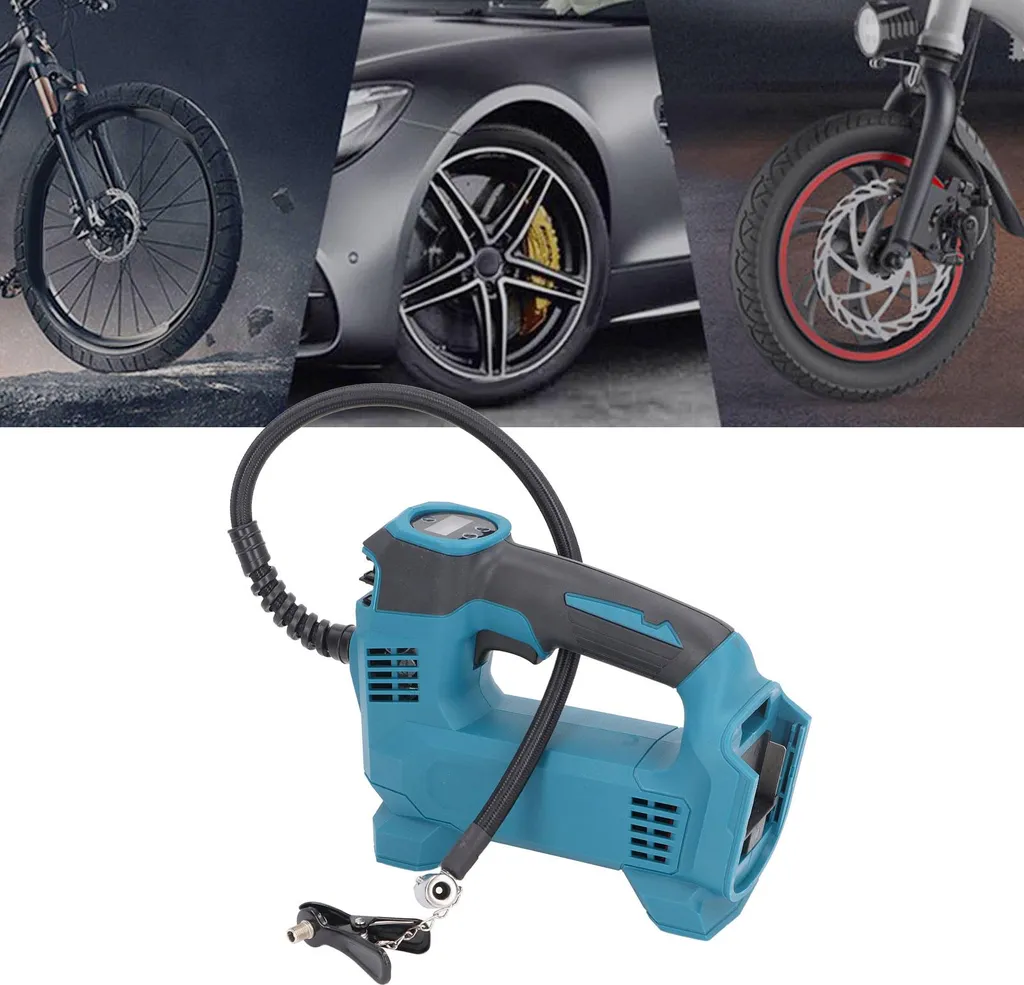 Gonfleur de pneus avec batterie lithium-ion 18V et contrôle LCD précis - 12
