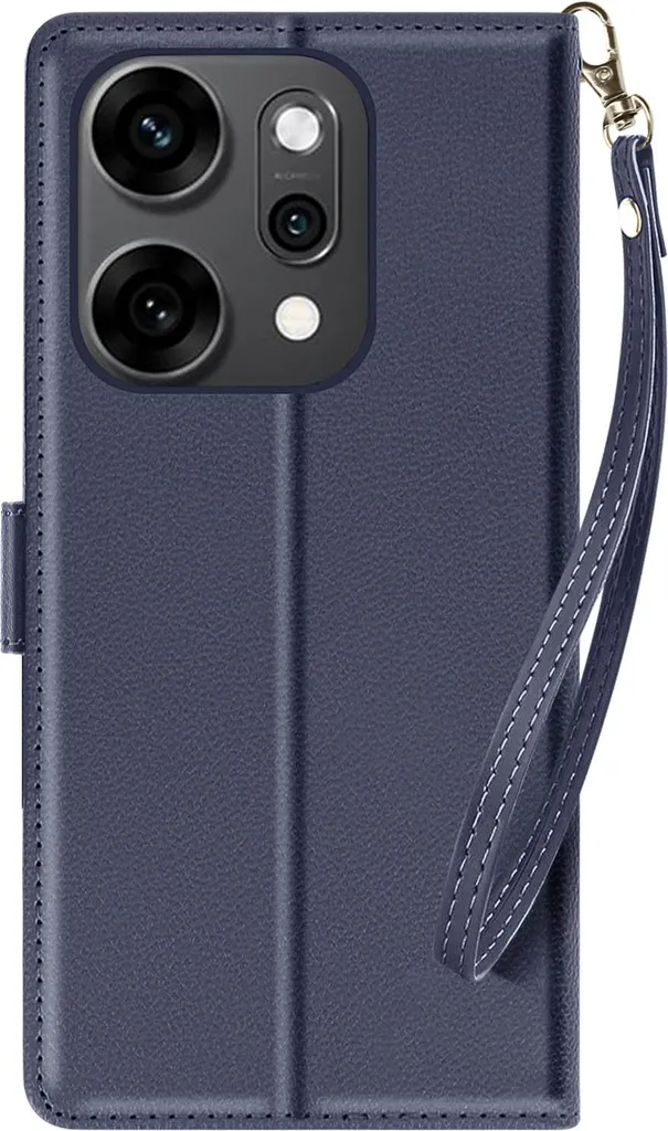 Cover Portafoglio Avizar per Oppo Reno 14 Series - Blu Notte