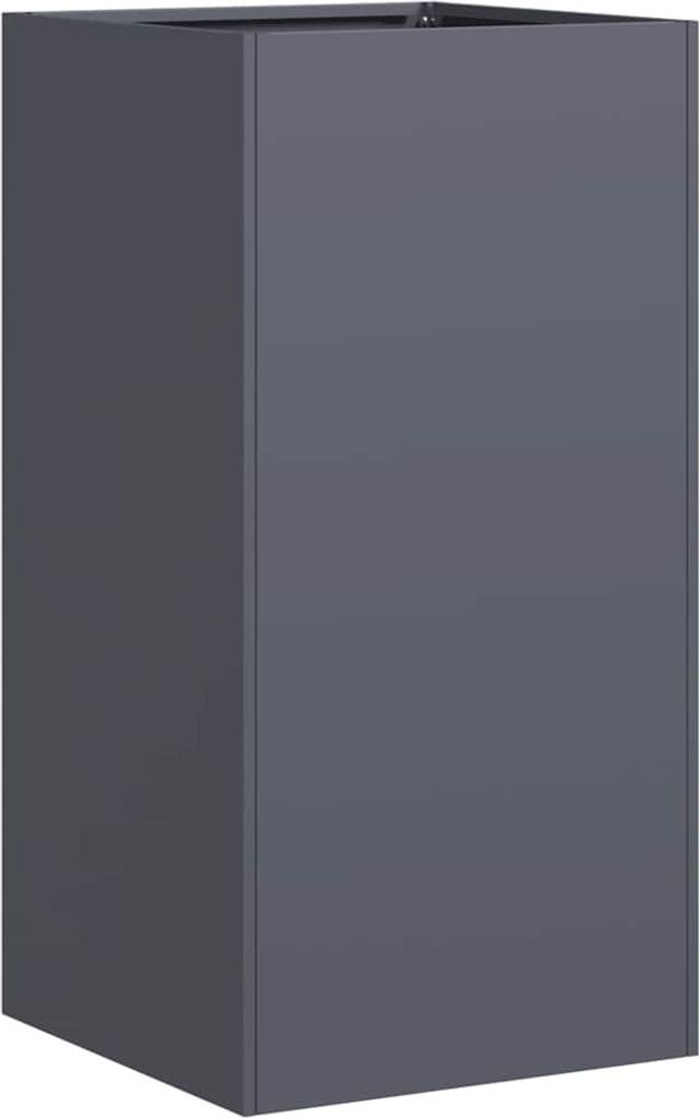 Pflanzkübel Anthrazit 40x40x80 cm Kaltgewalzter Stahl