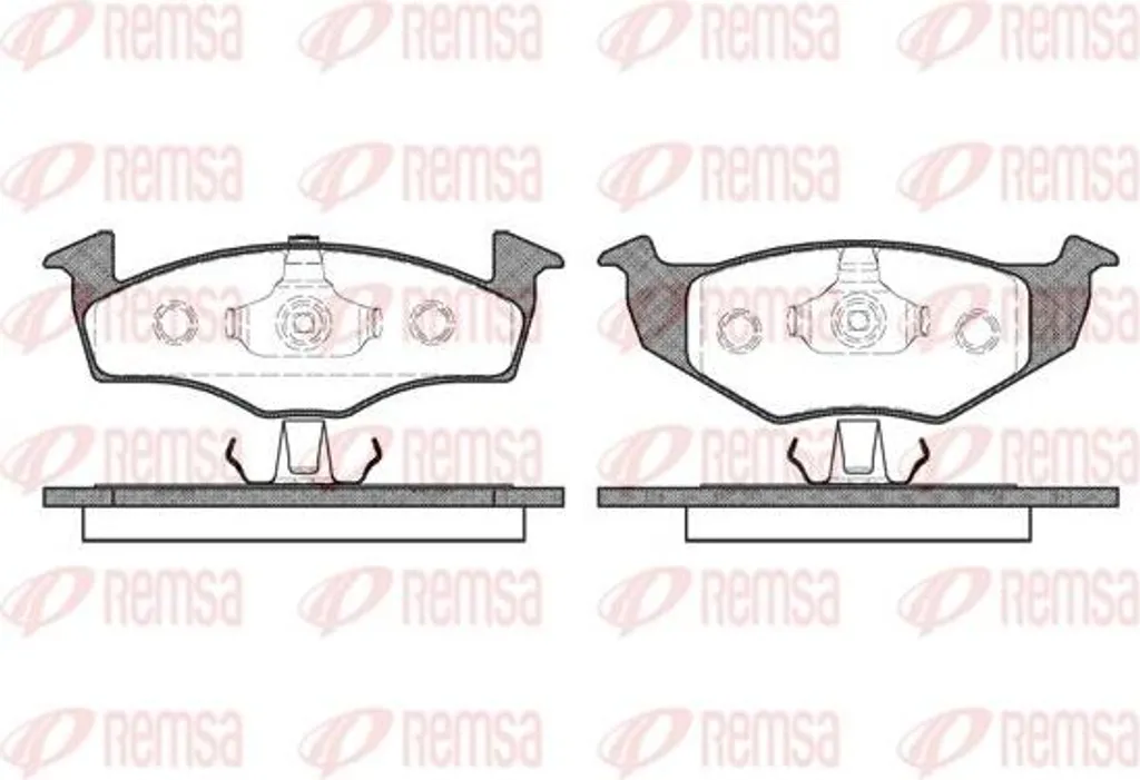 Plaquettes de frein REMSA 0609.20 pour Golf III et Ibiza OE 1H0698151B
