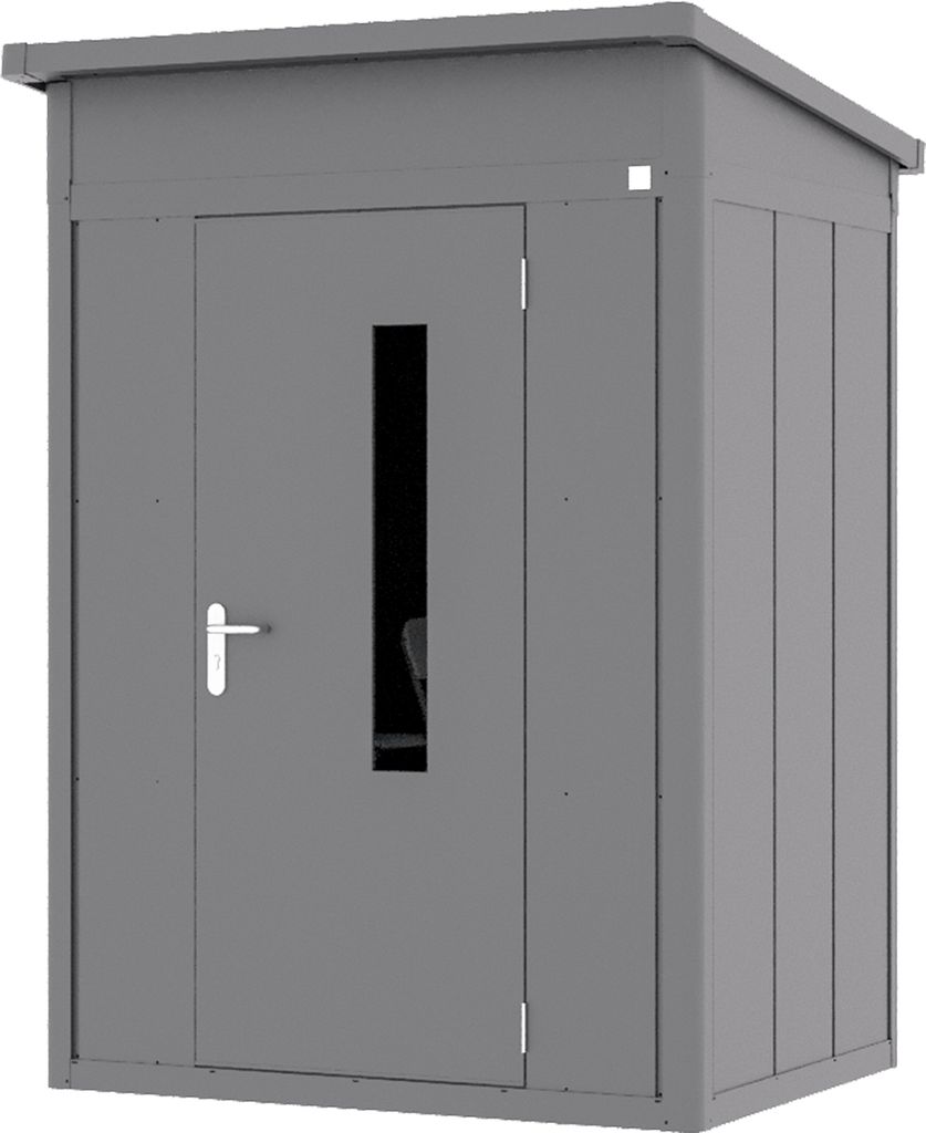 GFP Primeyard Gerätehaus Metall Gartenhaus 158x122x231 cm Geräteschuppen Pultdach anthrazit