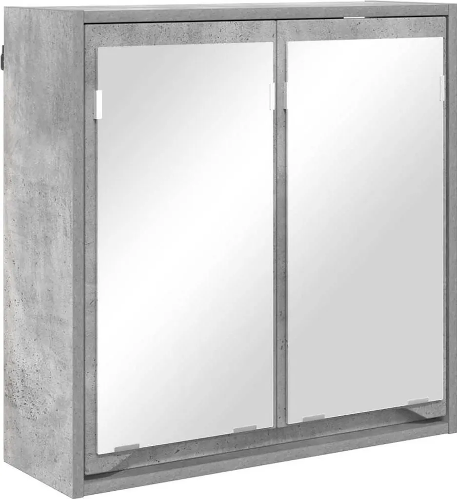 VidaXL Armadio Specchio Bagno 60x20x60 cm Grigio Cemento Moderno