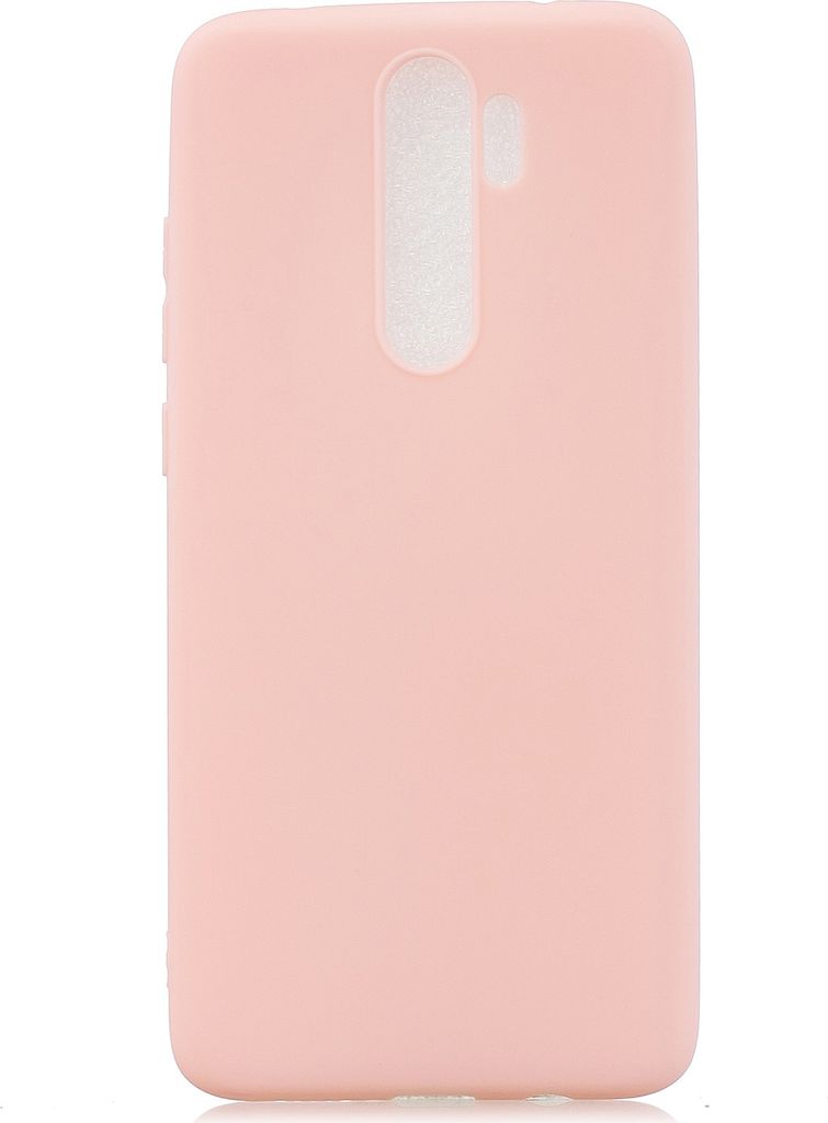 Für Redmi NOTE 8 Pro Soft Candy Farbe Frosted Surface Shockproof TPU Zurück Cover Handytasche Licht rosa