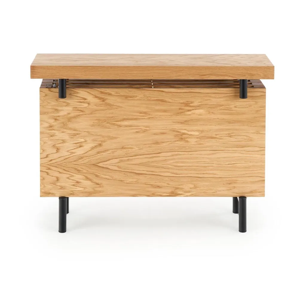 Optimisez votre petit espace avec la console fine Inferno chêne/noir