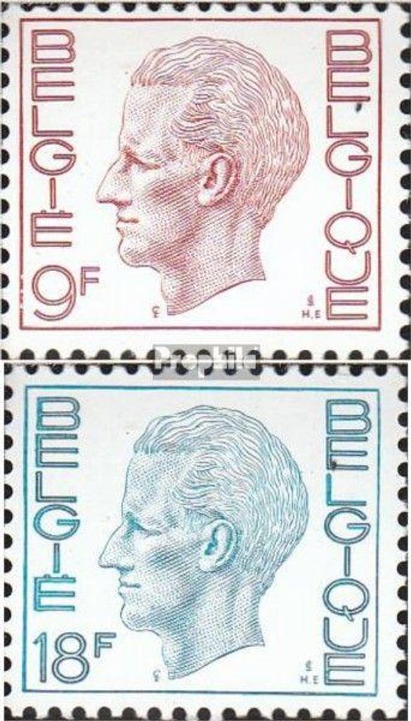 Briefmarken Belgien 1980 Mi 2014-2015 (kompl.Ausg.) postfrisch König Baudouin