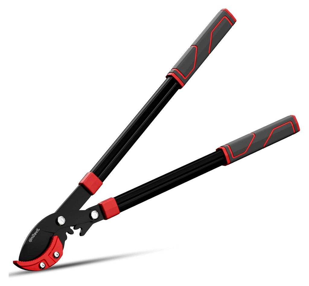Gartenschere, Robust, Astschere mit Getriebe, SK5-Klingen, Teflonbeschichtung, Aluminiumlegierung-Griffe