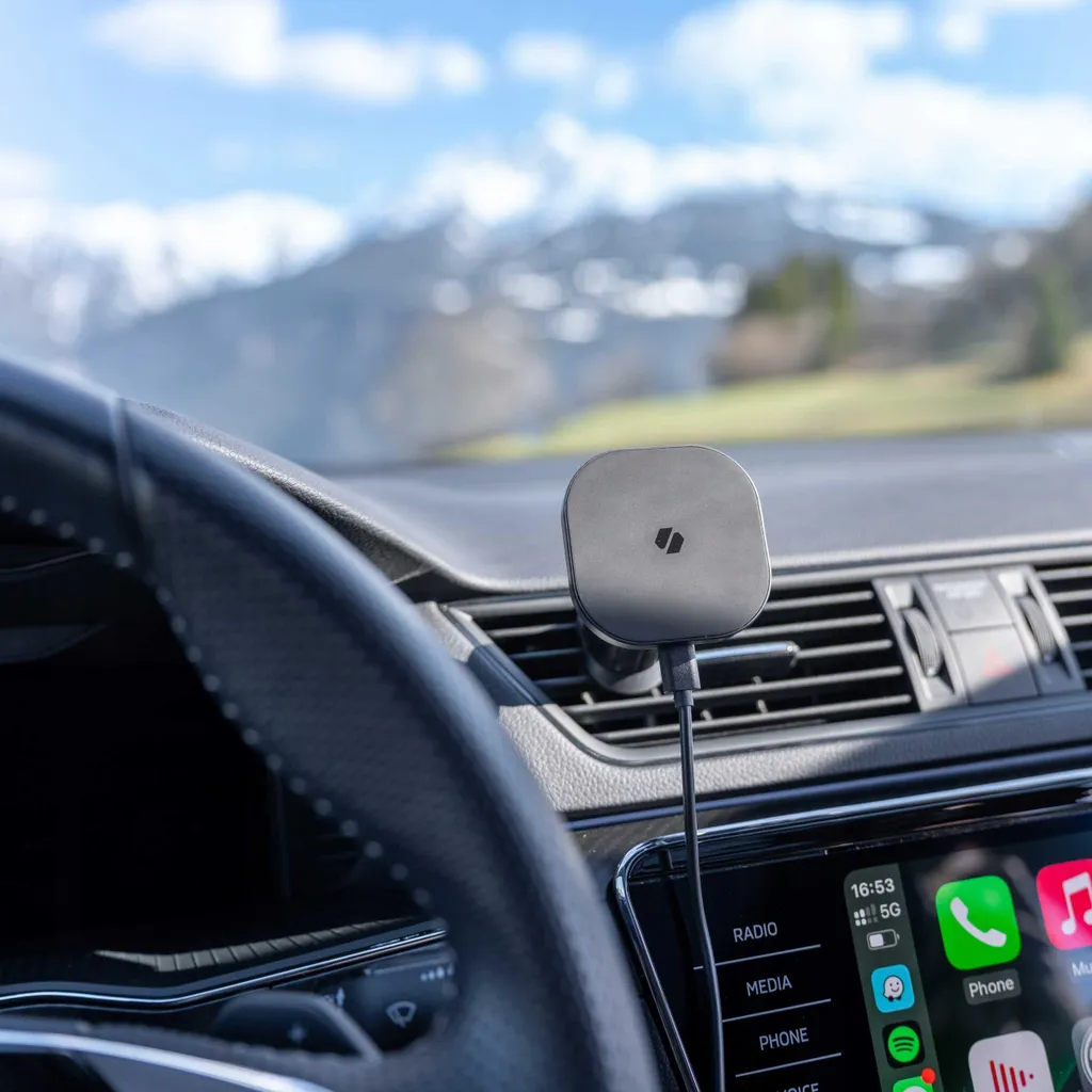 Chargeur induction voiture pour Magsafe et support grille aération