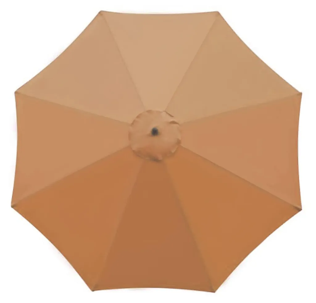 Toile parasol 3m anti-UV et imperméable kaki pour armature 8 branches